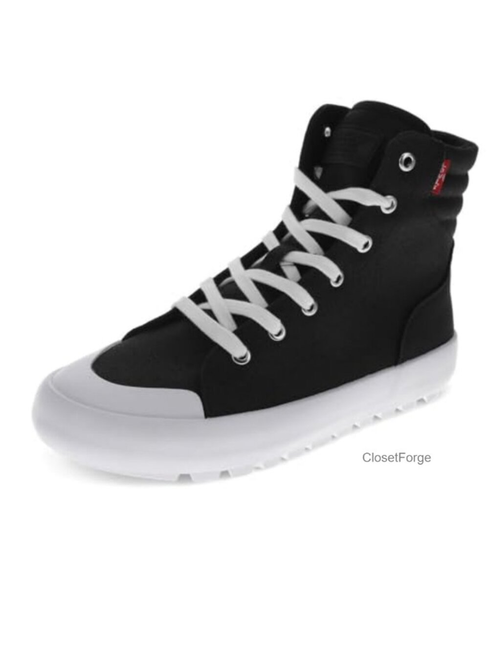 High Top Canvas Sneakers Lace Up Cushioned Casual Athletic Shoes